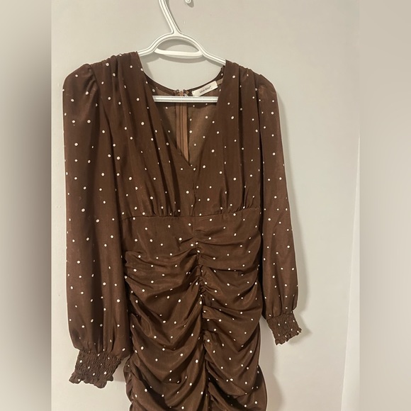 Brown polkadot Dress size M - Picture 1 of 1